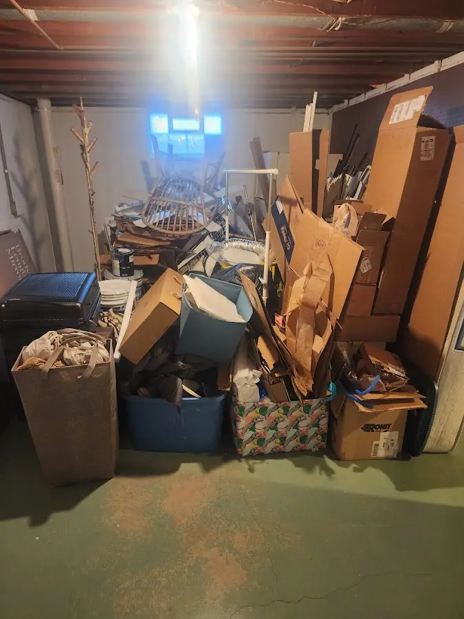 Roll-off dumpster container at job site for Cleanout Dumpster Rental in Wadsworth